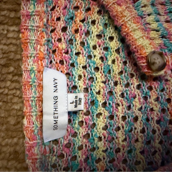 Something Navy Multicolor Knit Women's Sweater - Picture 5 of 6